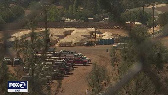 Cal Fire's Placerville basecamp is a miniature pop-up city