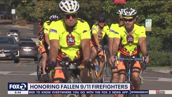 Ten Bay Area firefighters nearing end of 3,000 mile bike ride to honor Sept. 11 firefighters