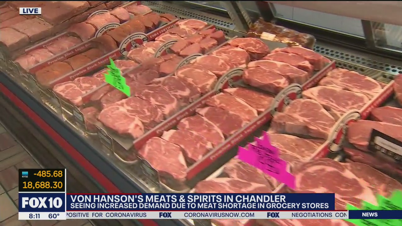 Von Hanson's Market sees increased demand due to meat shortage in grocery stores