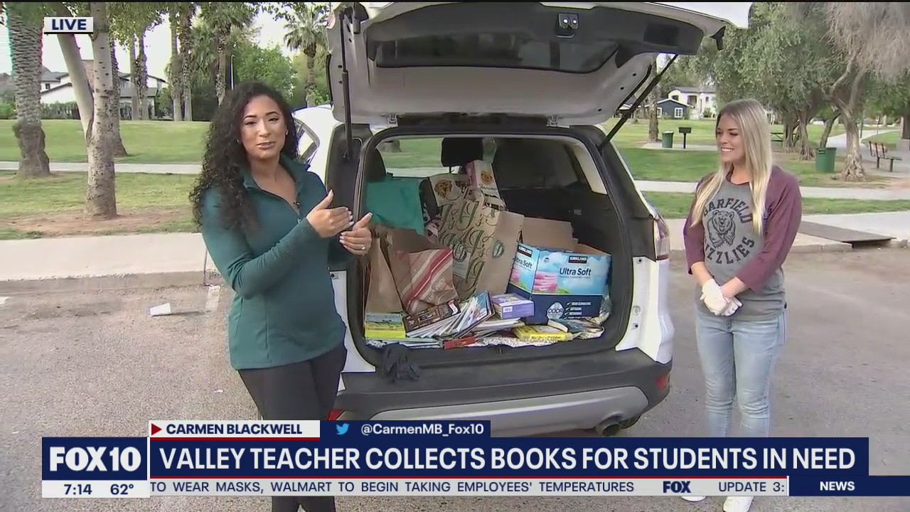 Valley teacher collects books for students in need