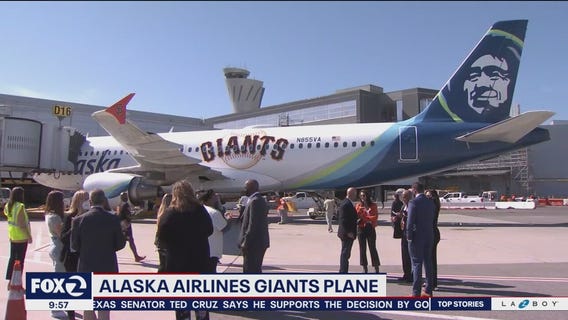 Check out the Alaska Airlines Giants-themed livery