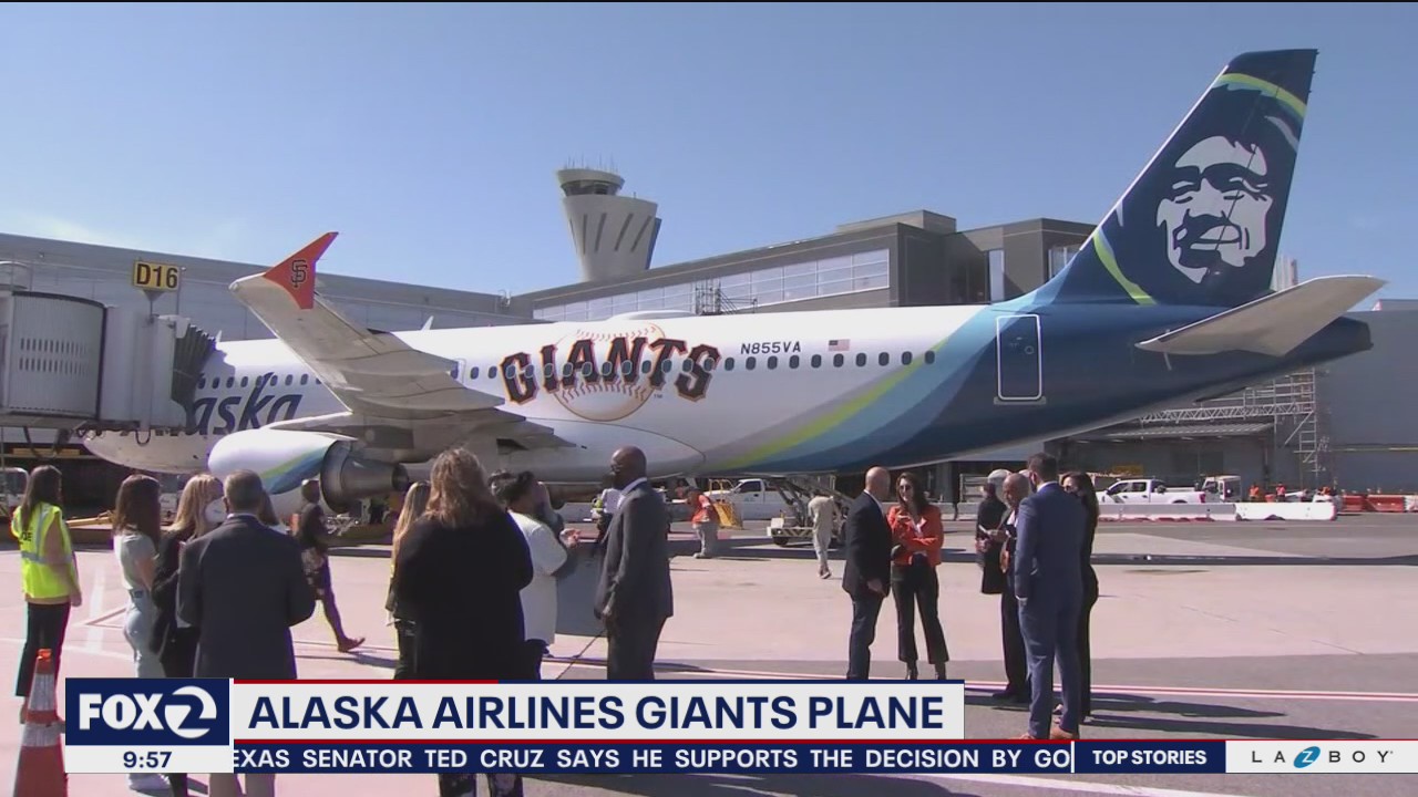 Check out the Alaska Airlines Giants-themed livery