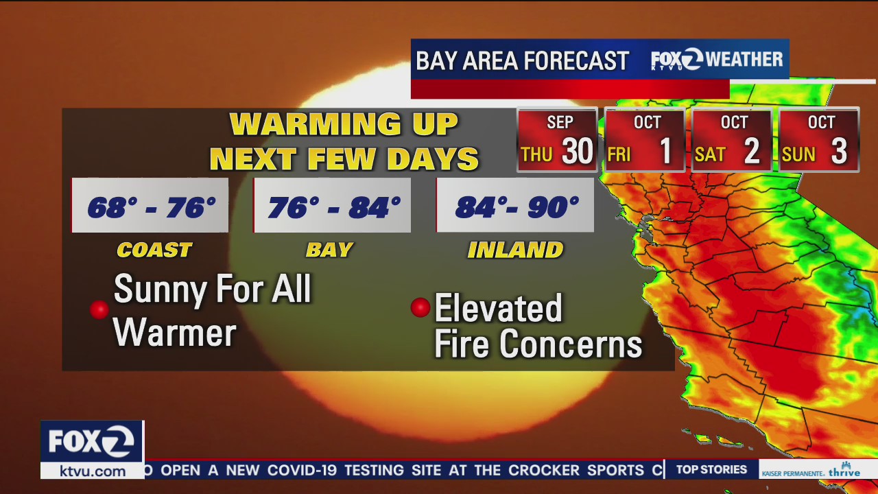 Warming up across all Bay Area