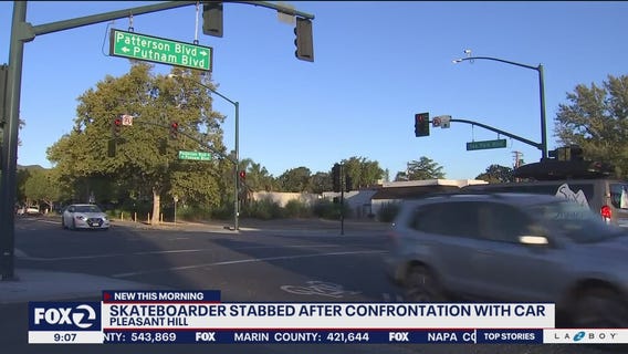 Skateboarder stabbed during altercation with car in Pleasant Hill
