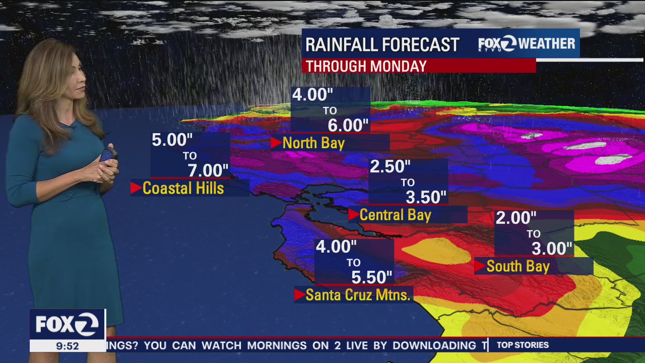 SATURDAY FORECAST: Scattered showers ahead of atmospheric river Sunday