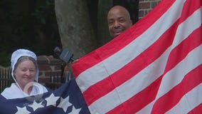 Q Meets Betsy Ross on Flag Day