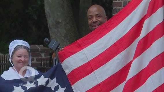 Q Meets Betsy Ross on Flag Day