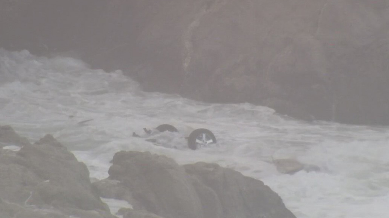 Vehicle plunges over cliff near Devil's Slide along the San Mateo County coast