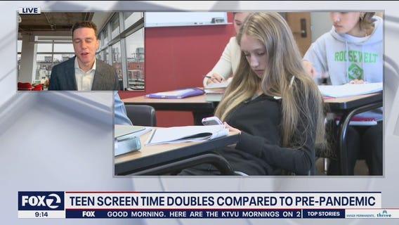Teen screen time has doubled since pandemic, according to study