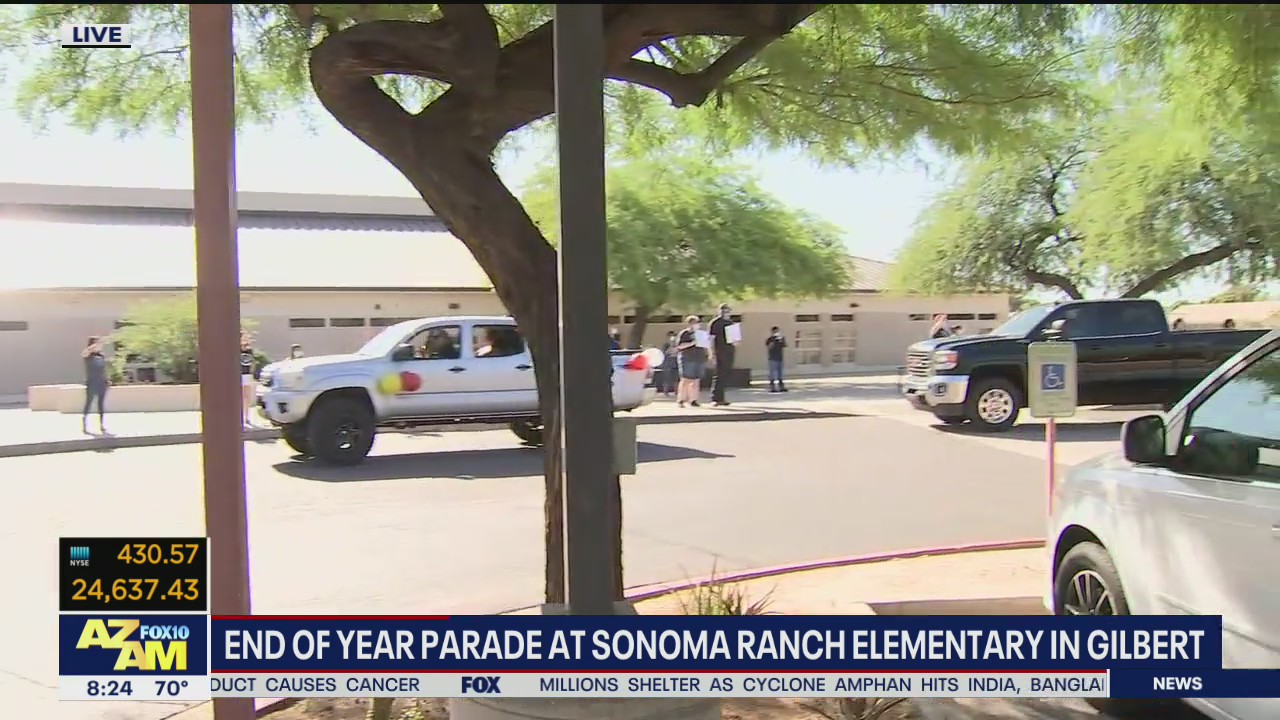 Gilbert elementary school holds end-of-year parade
