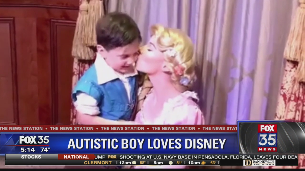 Autistic boy loves Disney