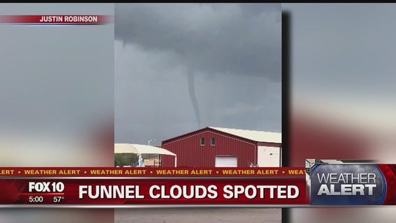 Funnel cloud spotted as Valley deals with stormy day
