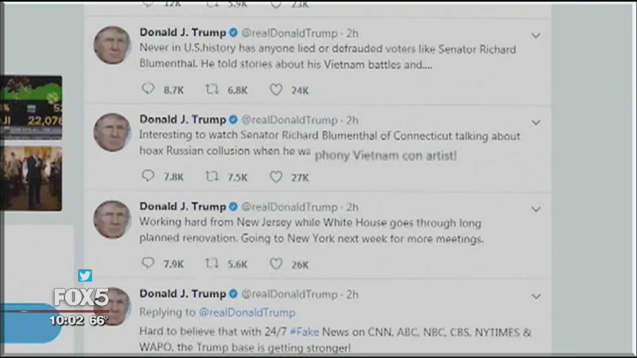 Trump slams senator on Twitter