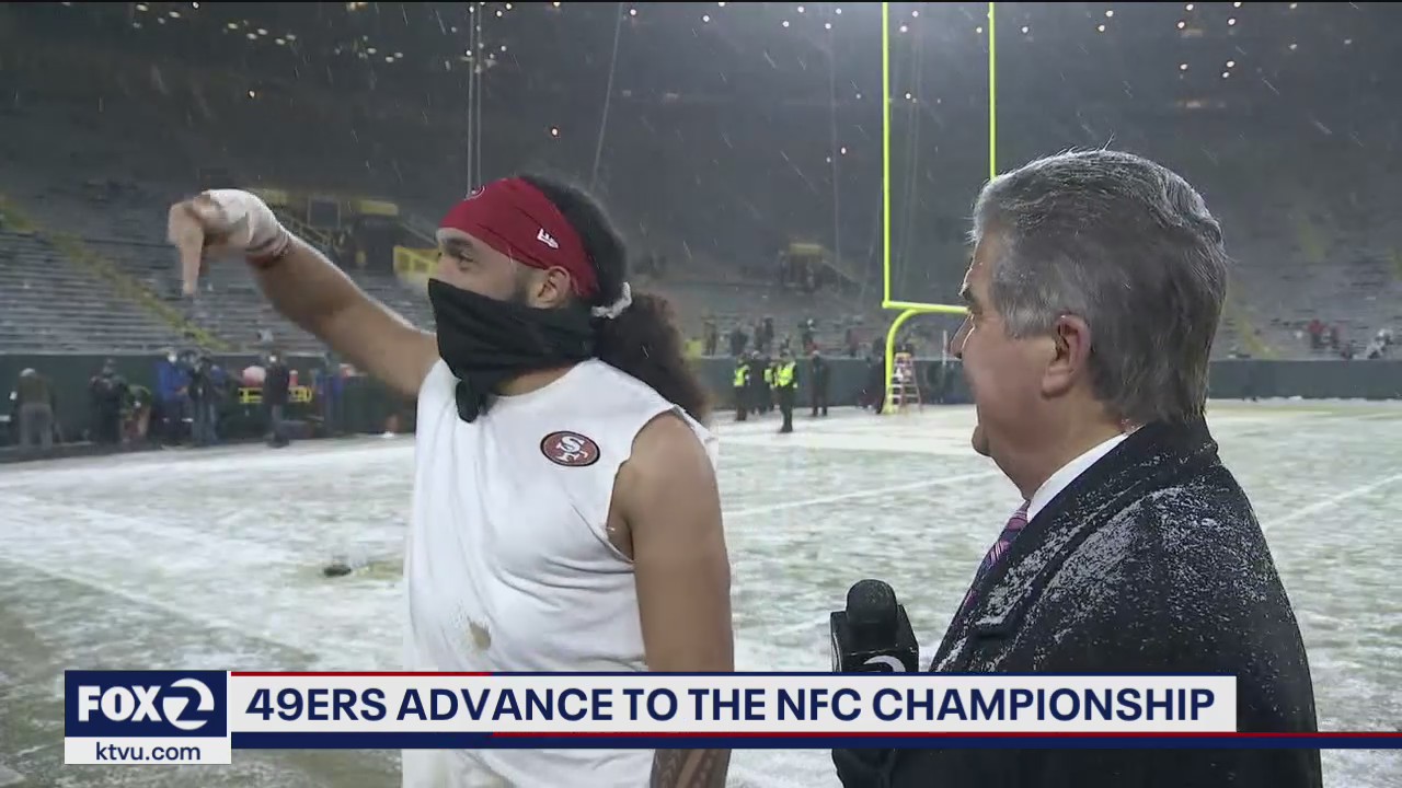 49ers' Talanoa Hufanga talks to KTVU