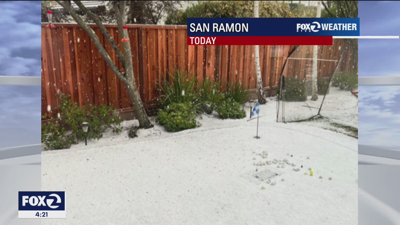 Hail in the East Bay, colder pattern through Friday
