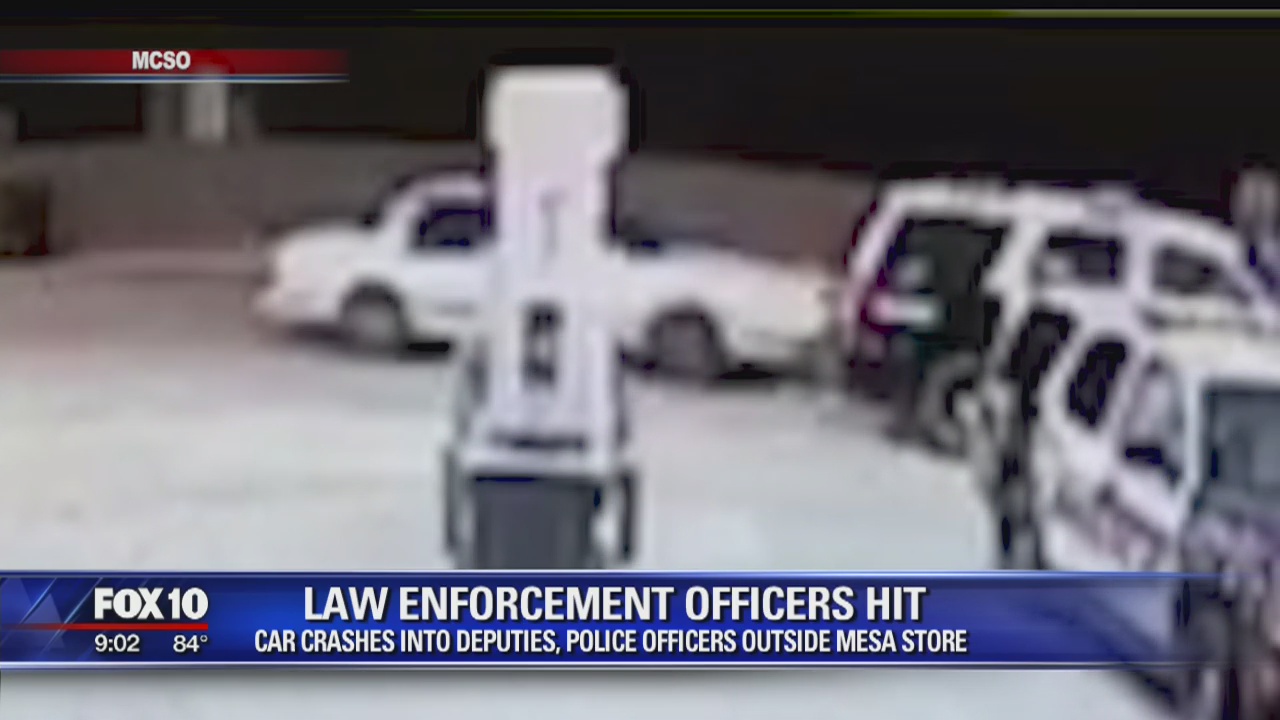 Suspect rams car into officer, deputies in Mesa | FOX 10 Phoenix