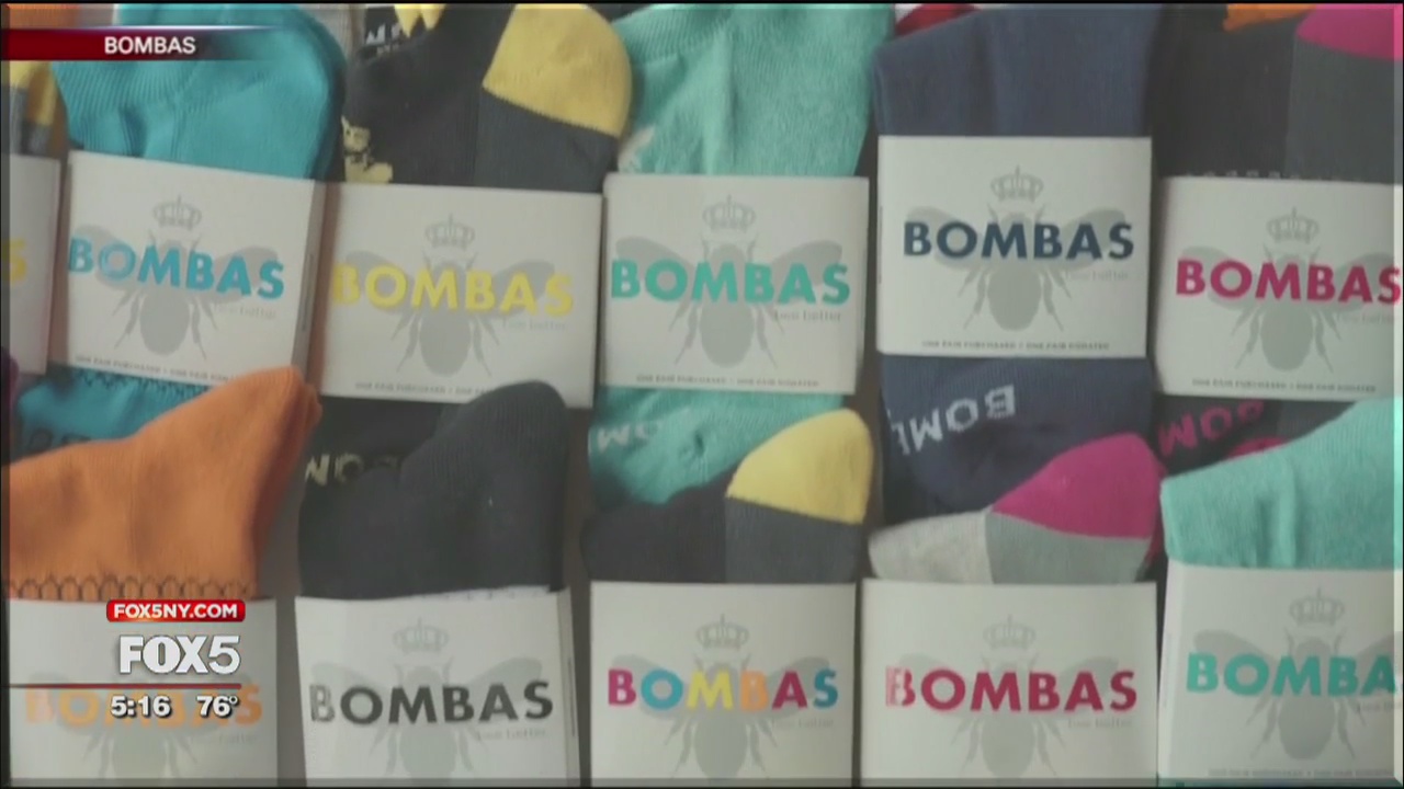 Socks for shoppers and the homeless