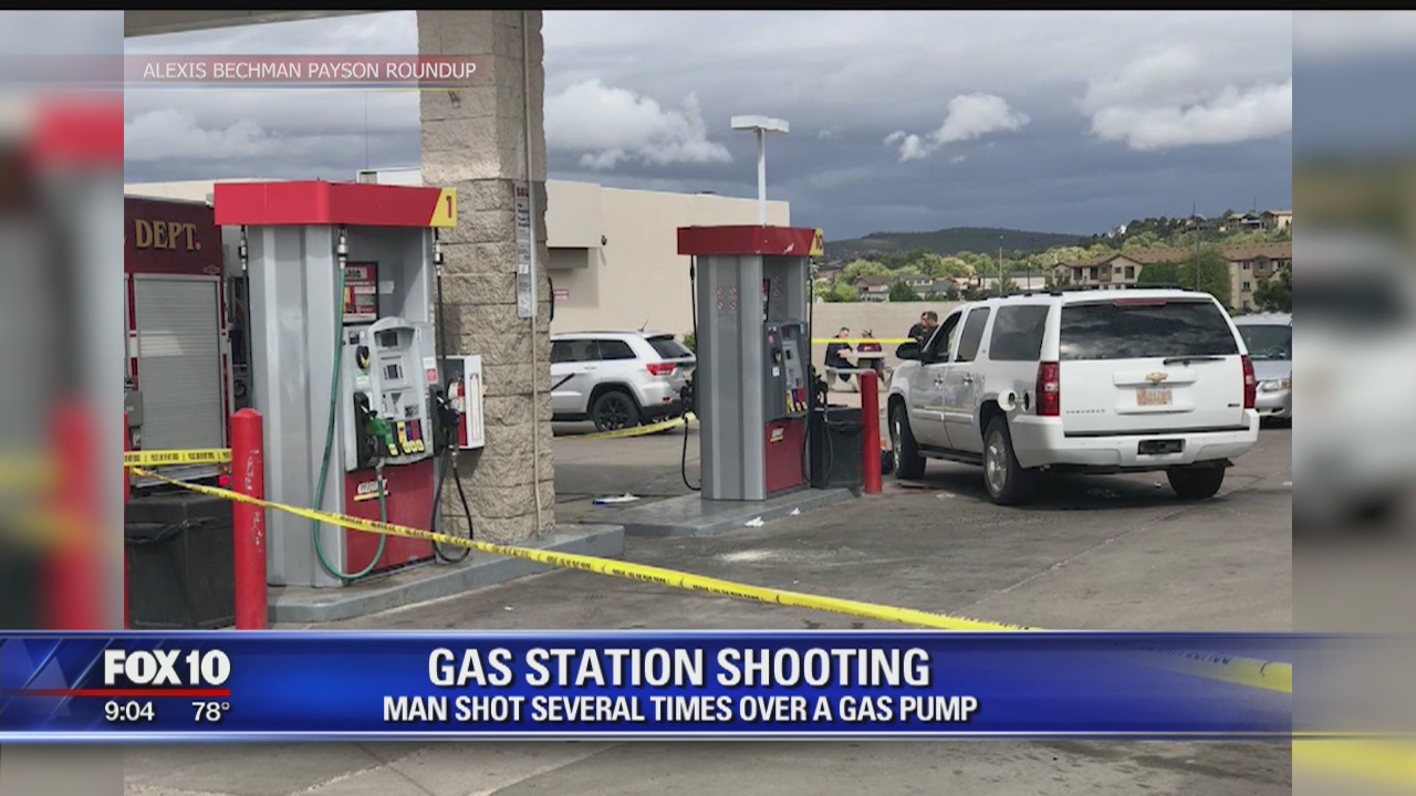 Payson PD: Man shot multiple times at gas station; suspect in custody