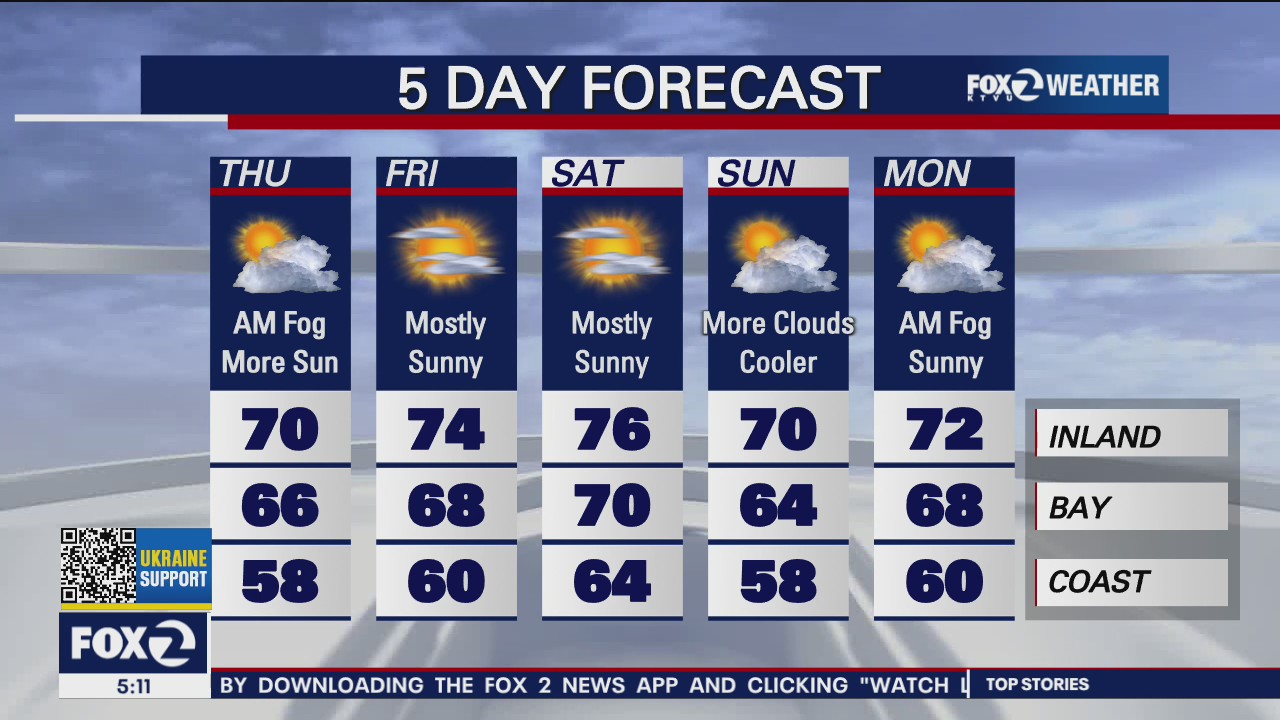 Morning fog, more sun