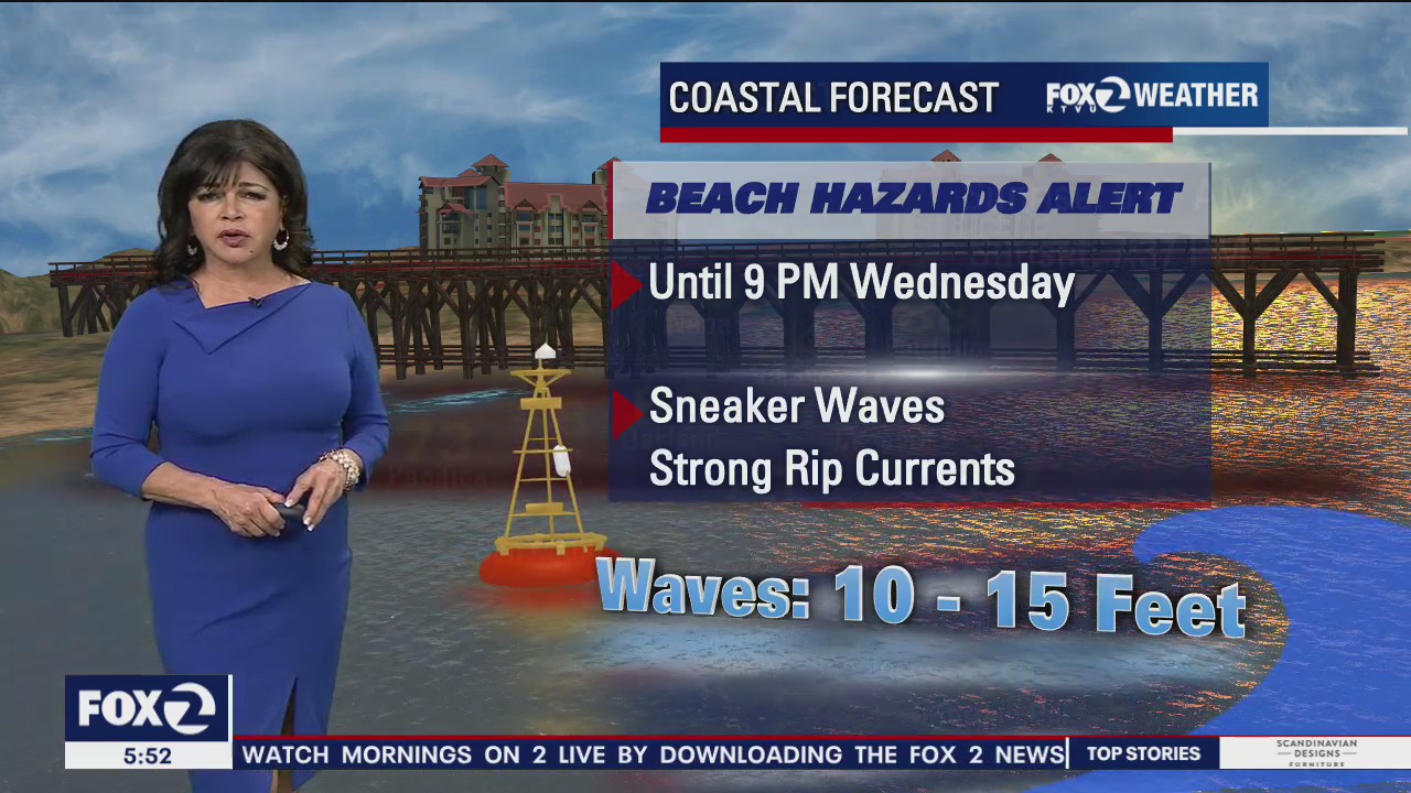 Warm temps, sneaker waves