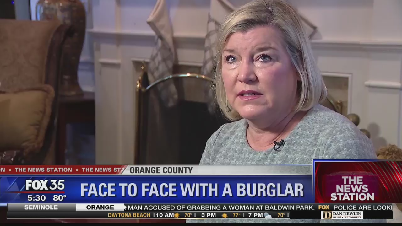Woman encounters burglar inside home