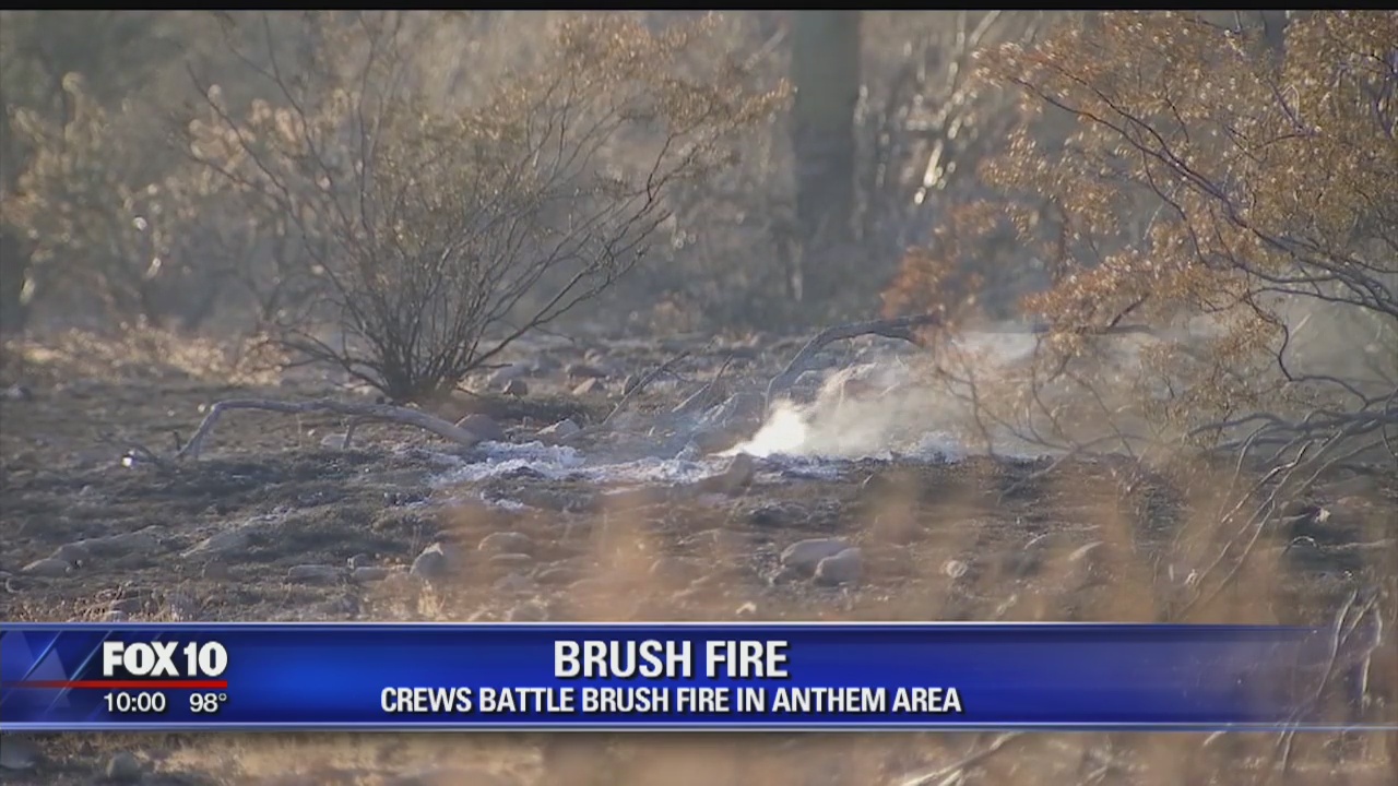 Fire crews battle brush fire near I-17 | FOX 10 Phoenix