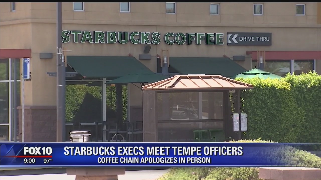 Starbucks representatives meet with Tempe officers
