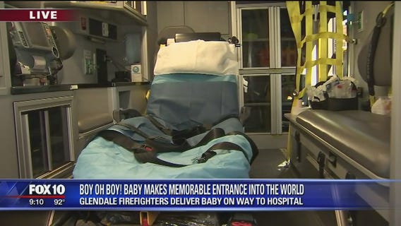 Glendale firefighters deliver baby while on the way to the hospital