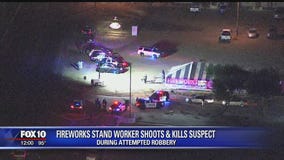 Goodyear Police: Suspect dead after attempted armed robbery of a fireworks stand