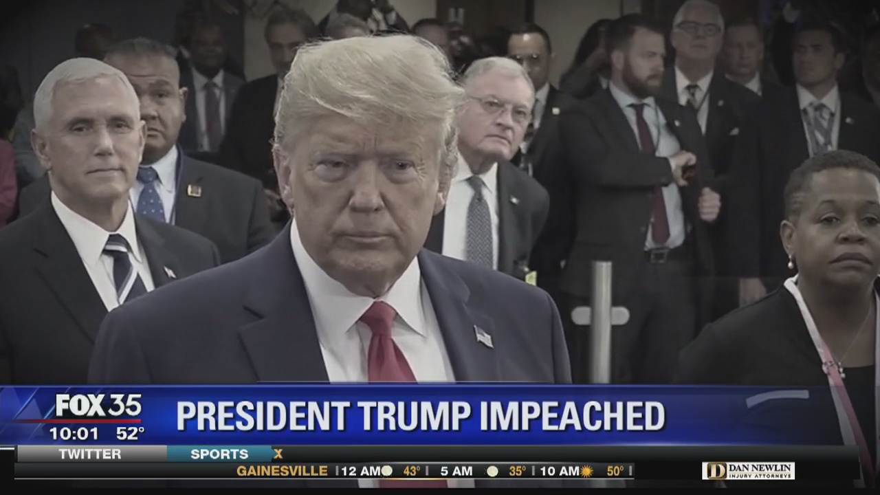 President Donald Trump impeached by US House on 2 charges