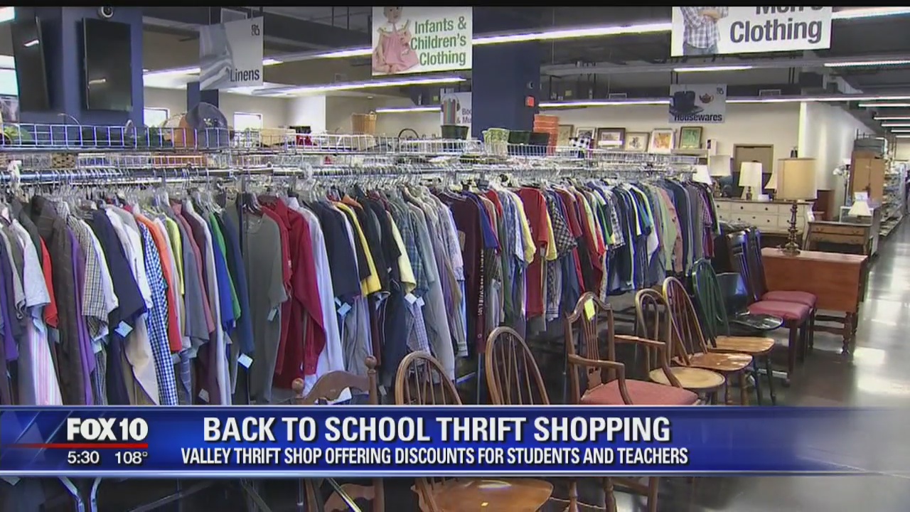 Back-to-school shopping at Gracie's Thrift Store