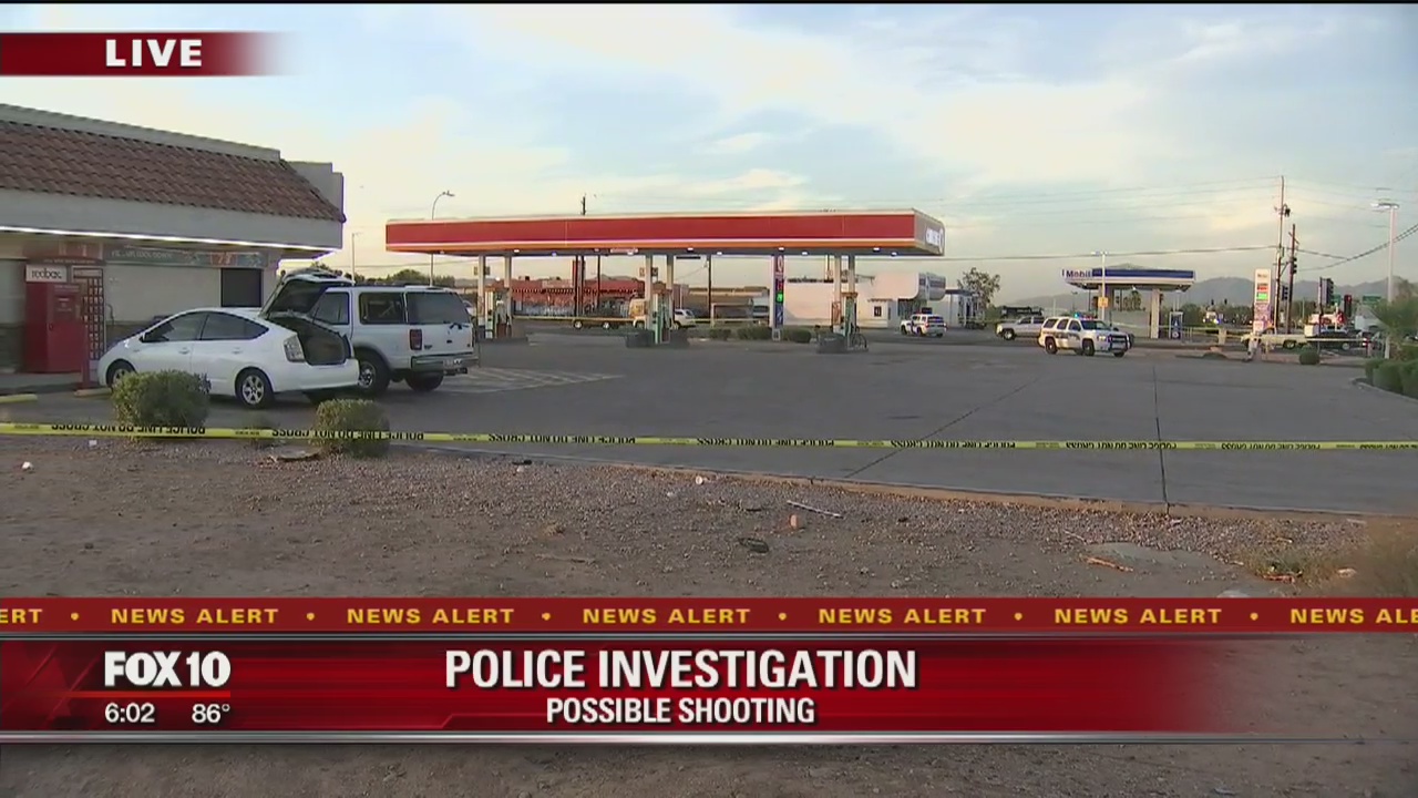 Suspect sought after man shot at west Phoenix gas station | FOX 10 Phoenix