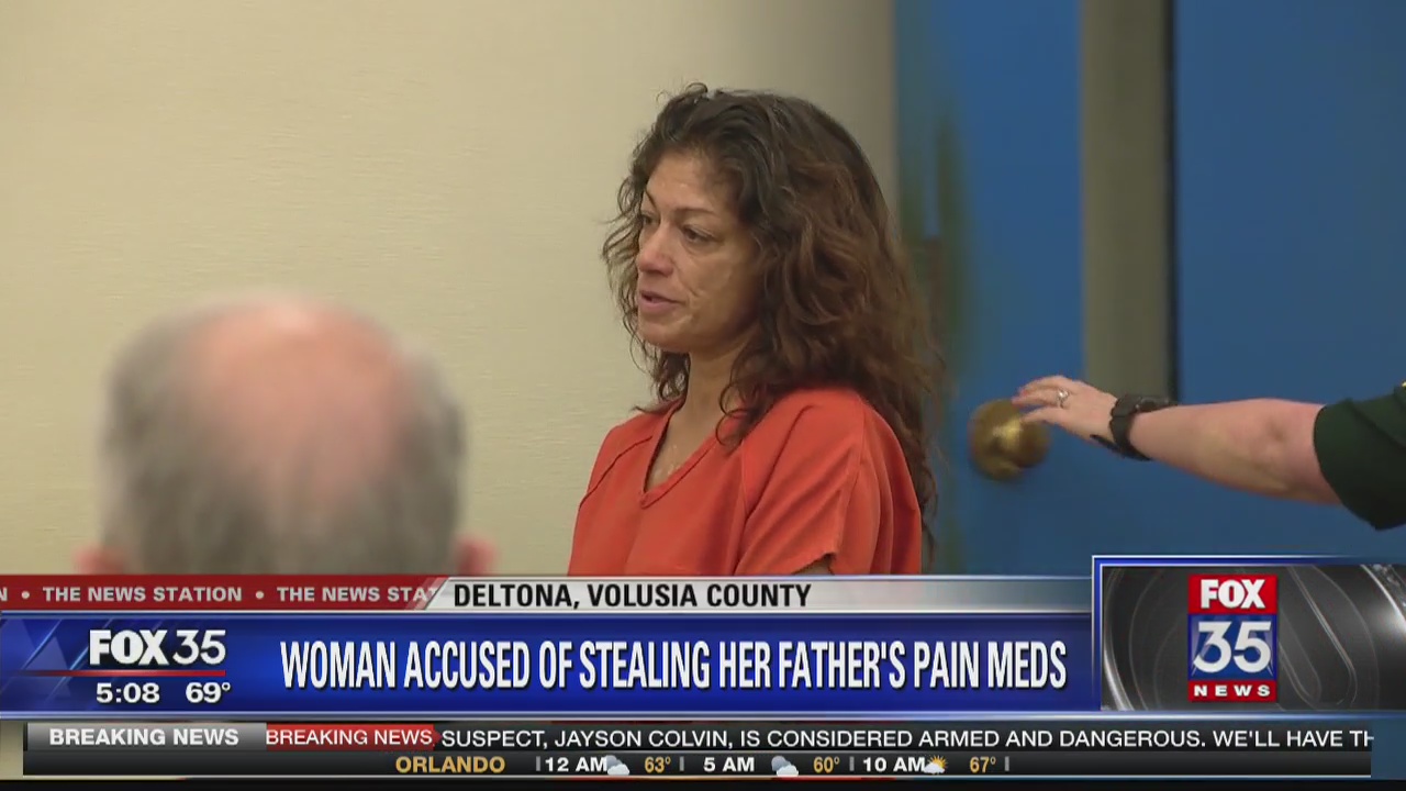 Woman accused of stealing father's pain medication