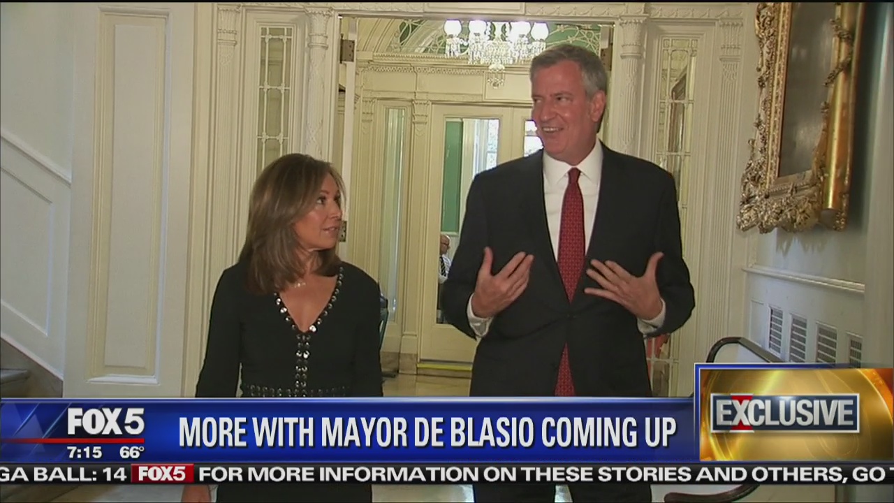 De Blasio Talks MTA with Rosanna Scotto