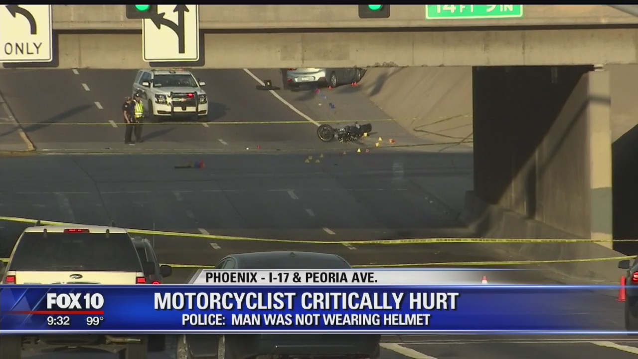 Motorcyclist critically injured in Phoenix crash