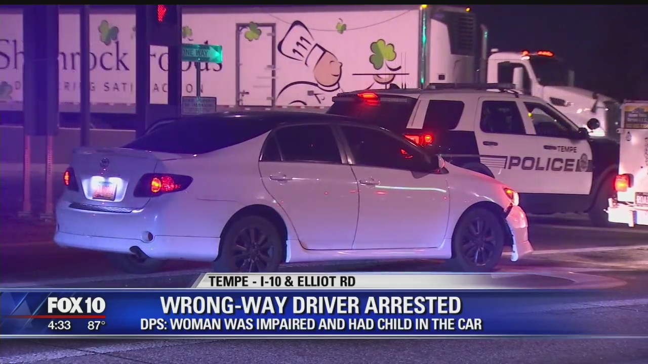 DPS: Wrong-way driver was impaired, had child in car | FOX 10 Phoenix