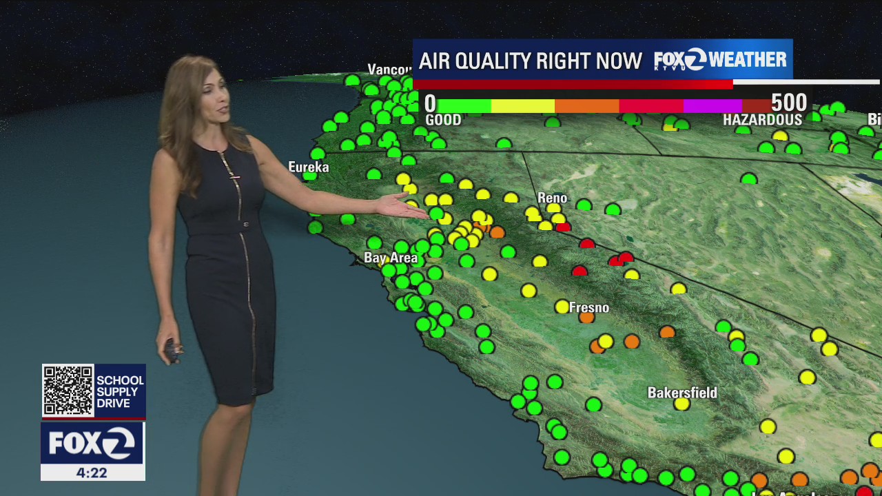 Inland cities cooler, wind possibly bringing smoke