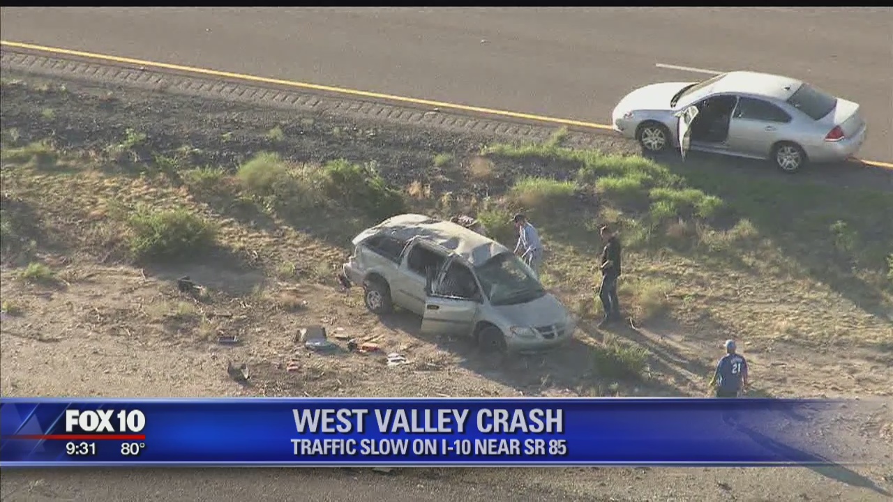 Slow traffic on I-10 near State Route 85