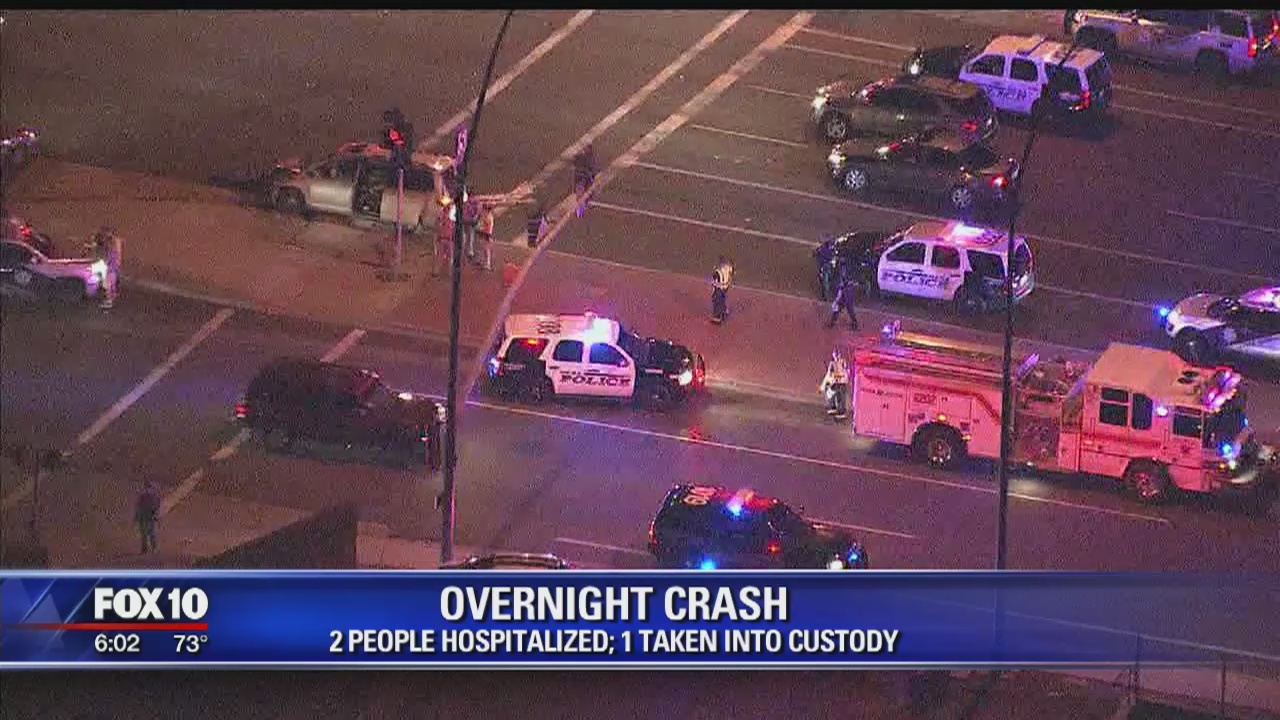 DPS: 2 hospitalized, 1 taken into custody after vehicle slammed into another car on US 60