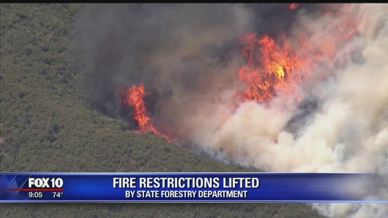 Arizona State Forestry Department lifts fire restrictions