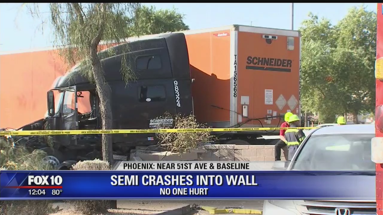 Semi-truck crashes into CVS store's wall, no injuries reported
