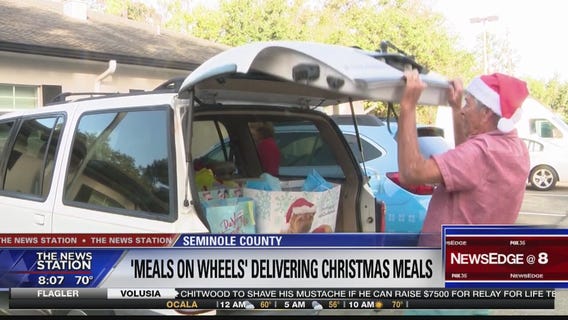Meals on Wheels delivering Christmas meals
