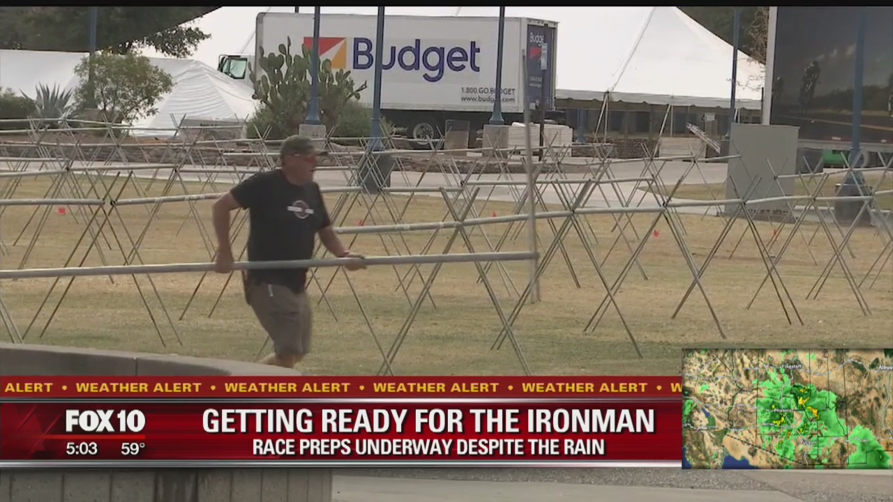 Tempe Ironman preparations underway despite rain