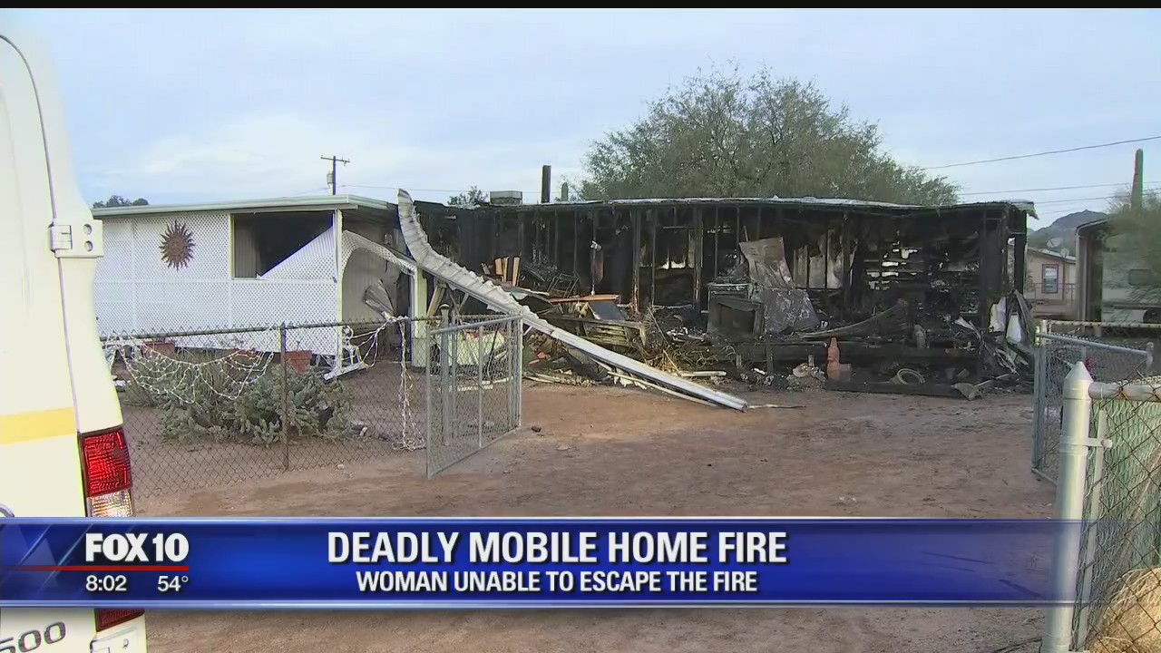 Woman dead in mobile home fire near Apache Junction | FOX 10 Phoenix