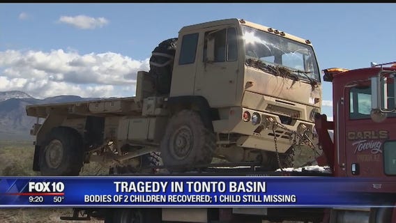 GCSO: Boy, girl dead after vehicle was washed down Tonto Creek; 1 child still missing