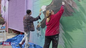 Epic ?Birds of Prey? mural appears on South Philly building ahead of Super Bowl
