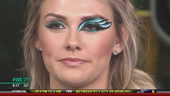 Get your game face on with Eagles-inspired makeup