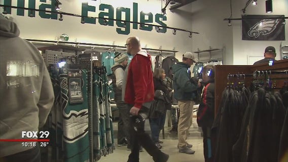 Fans flocks for Philadelphia Eagles merchandise after Super Bowl win
