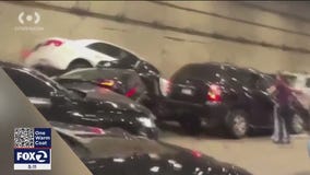 2 people sent to the hospital after Thanksgiving crash on the Bay Bridge