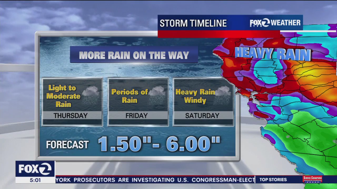 Heavy rain through New Year's Eve